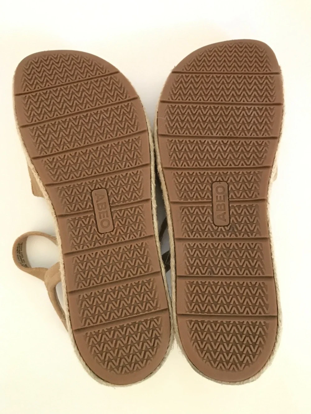 ABEO Espadrille Platform Suede Sandal Wedge Devyn Tan Women’s Size 11